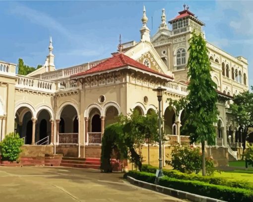 Indian Pune Aga Khan Palace paint by number