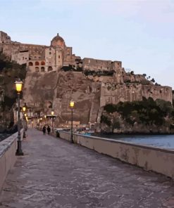 Ischia Aragonese Castle paint by number