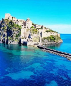 Italy Ischia Aragonese Castle paint by number