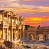 Izmir Celsus Library At Sunset paint by numbers