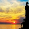 Izmir Clock Tower At Sunset paint by numbers