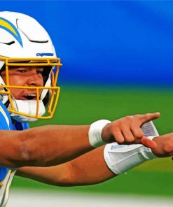 Justin Herbert LA Chargers Player paint by numbers