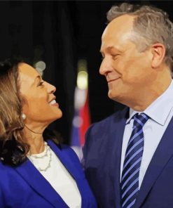 Kamala Harris And Her Husband Douglas Emhoff paint by number