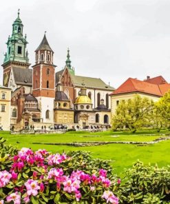 Krakow Wawel Royal Castle paint by number