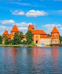 Lithania Trakai Castle paint by number