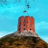 Lithuania Gediminas Tower paint by number