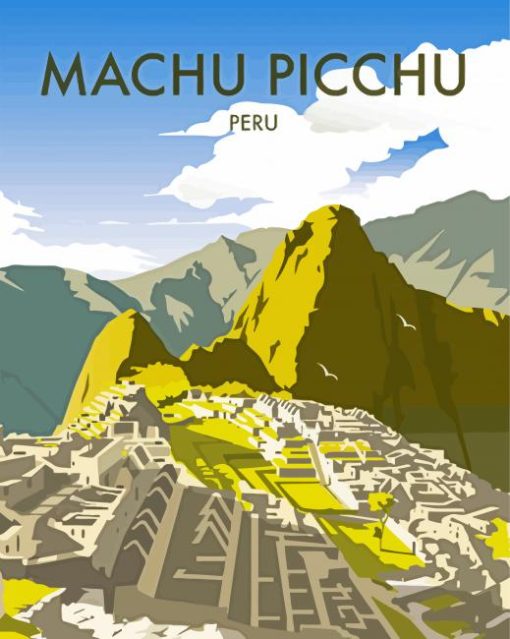 Machu Picchu Poster paint by number