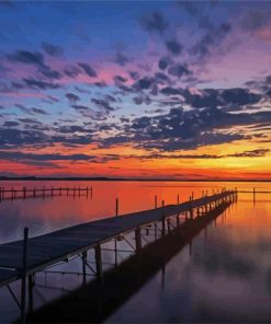 Madison Sunset At Lake Mendota paint by number