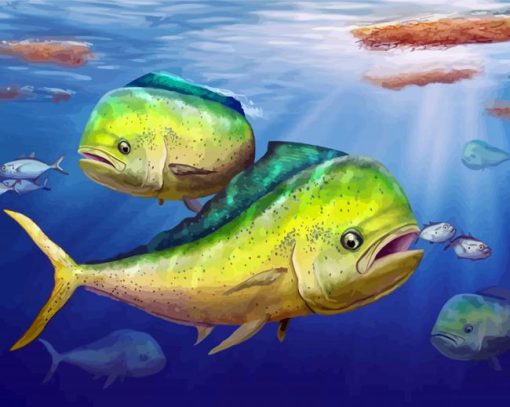 Mahi Mahi Undersea paint by number