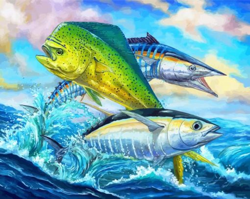 Mahi Mahi And Tuna paint by number