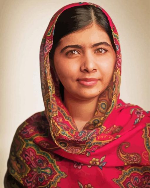 Malala Yousafzai paint by number