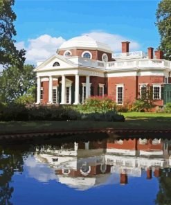 Monticello Charlottesville paint by number