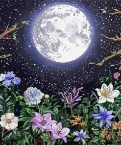 Moonlight Garden paint by number