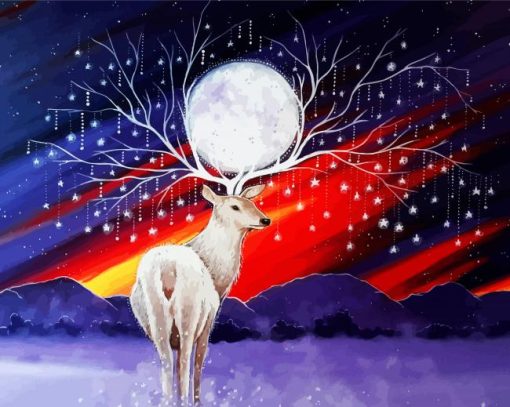 Mystical Deer paint by number