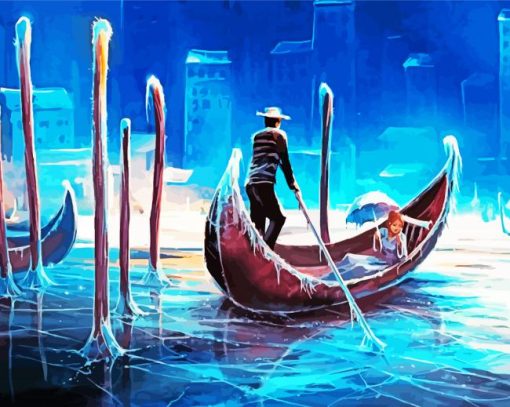 Mystical Gondola paint by number