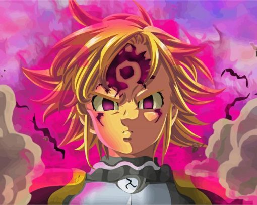 Nanatsu Seven Deadly Sins Meliodas Demon paint by number