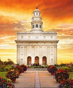 Nauvoo Illinois Temple paint by number