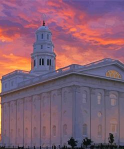 Nauvoo Temple paint by number