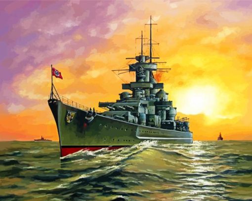 Nazi Battleship paint by number