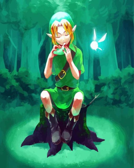 Ocarina Time Link Legend Of Zelda paint by number