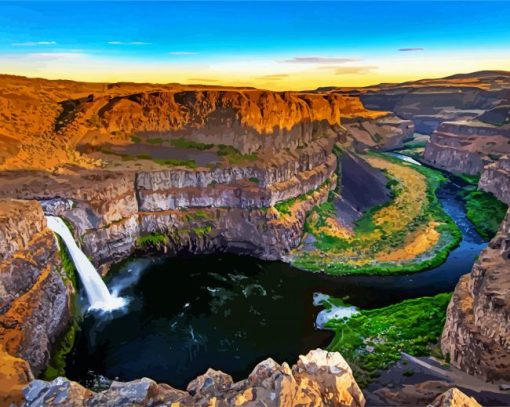 Palouse Falls paint by number