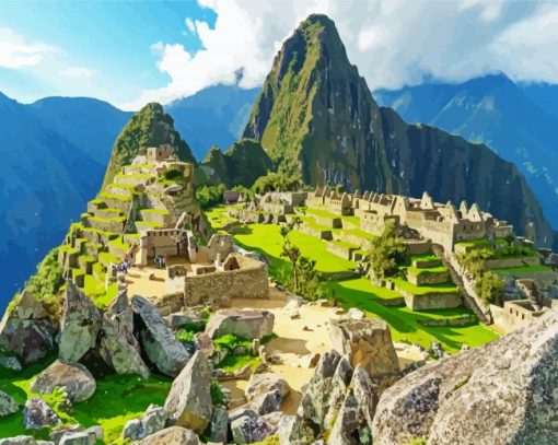 Peru Machu Picchu Landscape paint by number