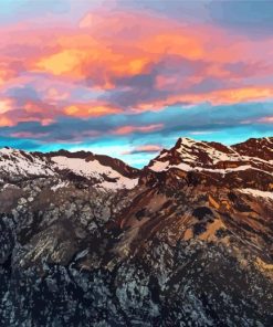 Peru Nevado Pisco Mountain paint by number