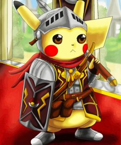 Pikachu Knight paint by number