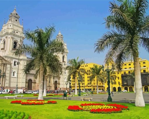 Plaza De Armas De Lima paint by number