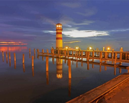 Podersdorf Am See Lighthouse paint by number