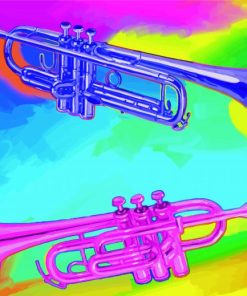 Pop Art Trumpets paint by number