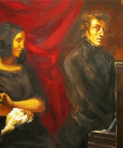 Portrait Of Frederick Chopin And George Sand paint by numbers