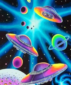 Psychedelic Space paint by number