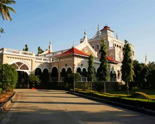 Pune Aga Khan Palace paint by number