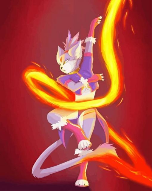 Pyrokinesis Blaze The Cat paint by number