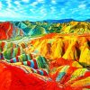 Rainbow Mountains Peru paint by number