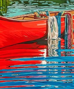 Red Canoe paint by number