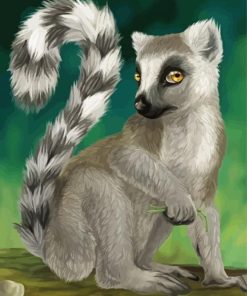 Ring Tailed Lemur Animal paint by numbers