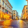 Rome Street And City Skyline paint by number