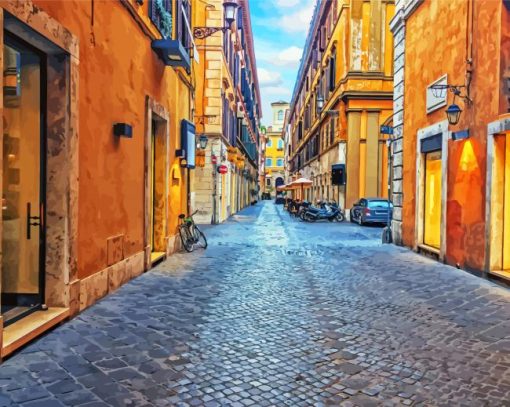 Rome Streets paint by number