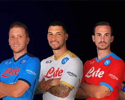 SSC Napoli Players paint by numbers