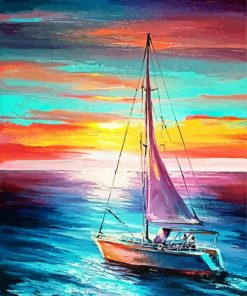 Sail Boat paint by number