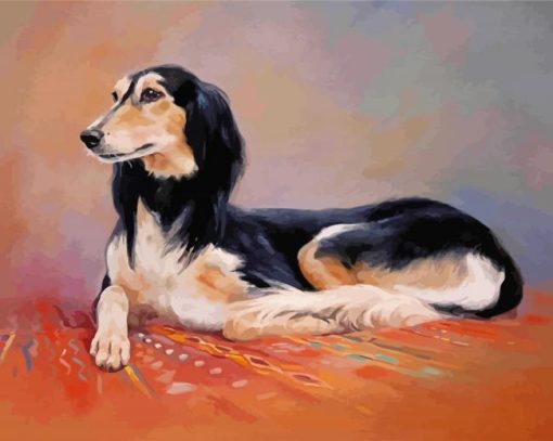 Saluki Dog Art paint by numbers