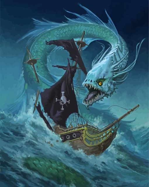 Sea Dragon paint by numbers