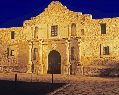 The Alamo Texas paint by number