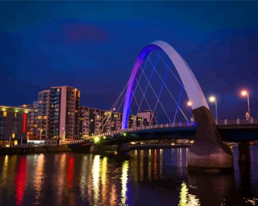 The Clyde Arc Glasgow paint by number