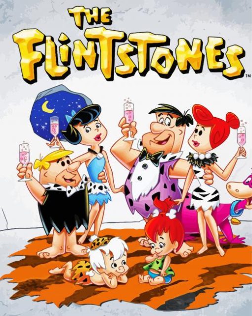 The Flintstones Family paint by number