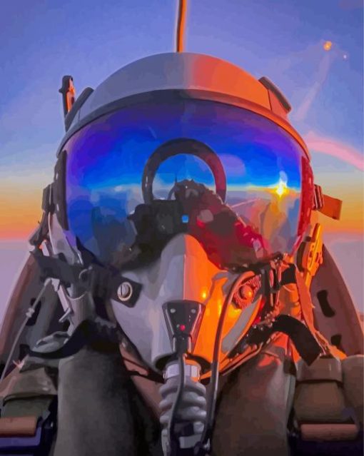 The Jet Fighter Pilot paint by number