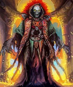 The Lich Skull paint by numbers