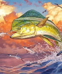 The Mahi Mahi Fish Art paint by numbers